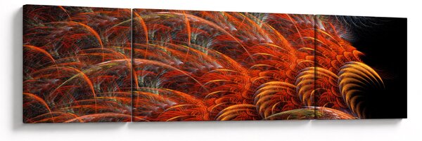 Obraz - Abstraktní imitace peří (170x50 cm)