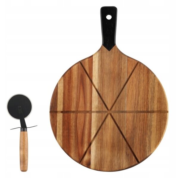 Dřevěné prkénko na krájení pizzy Maku Kitchen life 1 ks