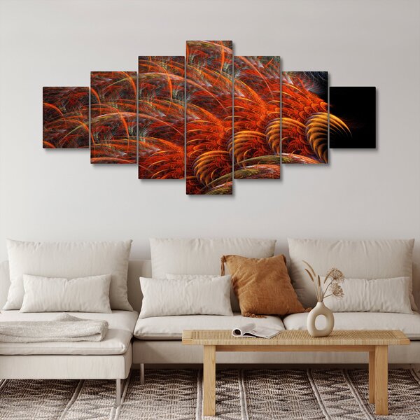 Obraz - Abstraktní imitace peří (210x100 cm)