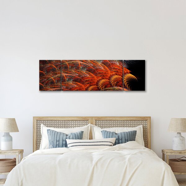 Obraz - Abstraktní imitace peří (170x50 cm)