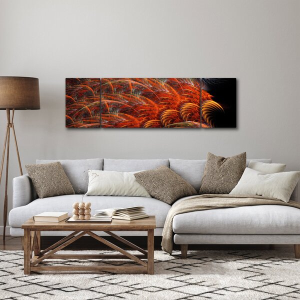 Obraz - Abstraktní imitace peří (170x50 cm)