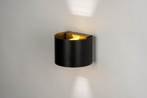 Nástěnné svítidlo Frontal X Black and Gold (LMD)