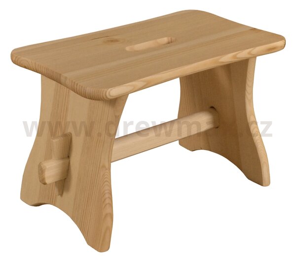 Drewmax KT256 - Dřevěná stolička v.25cm - Borovice