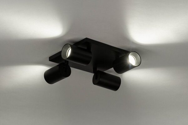 Stropní svítidlo Average Spot Black Quadro (LMD)