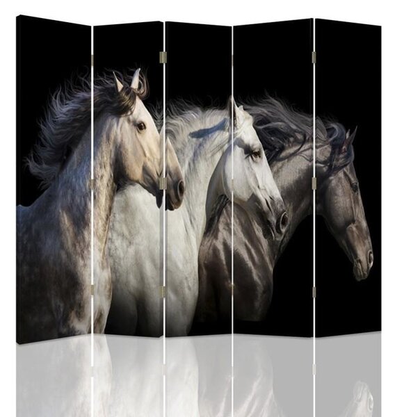 Paraván Tři koně Rozměry: 180 x 170 cm, Provedení: Klasický paraván