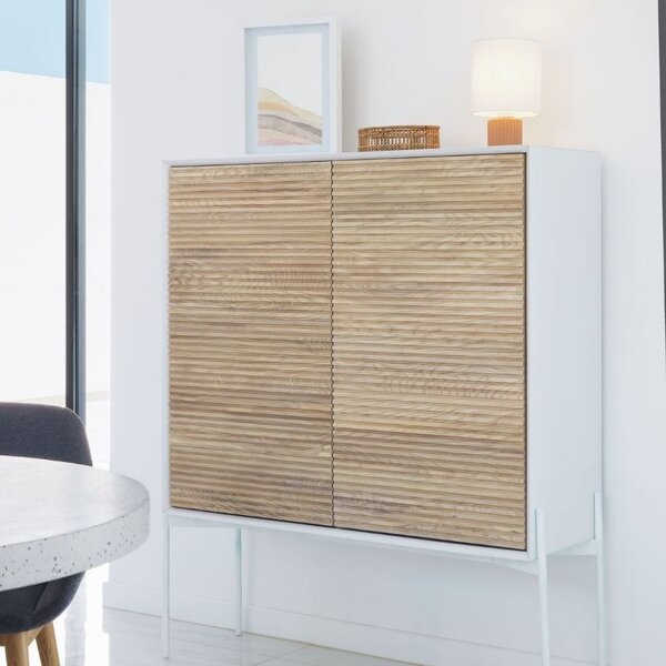 Bílá látková stolní lampa Kave Home Eshe