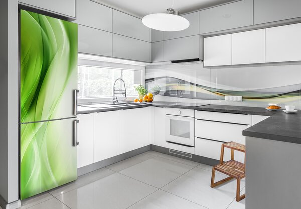 Nálepka na ledničku Zelené vlny pozadí FridgeStick-70x190-f-84906654