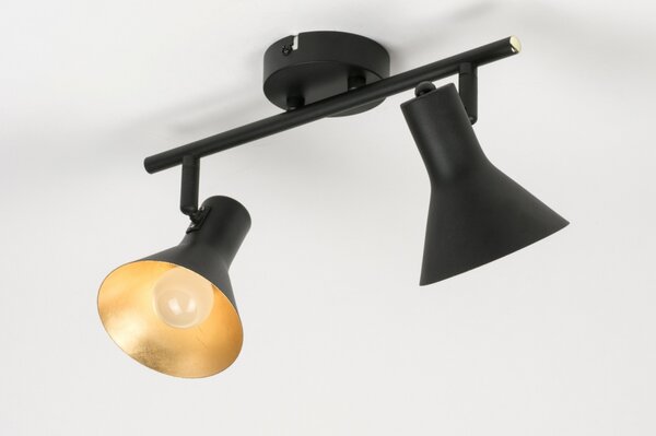 Stropní designové svítidlo do kuchyně Retro 60 Black and Gold II (LMD)
