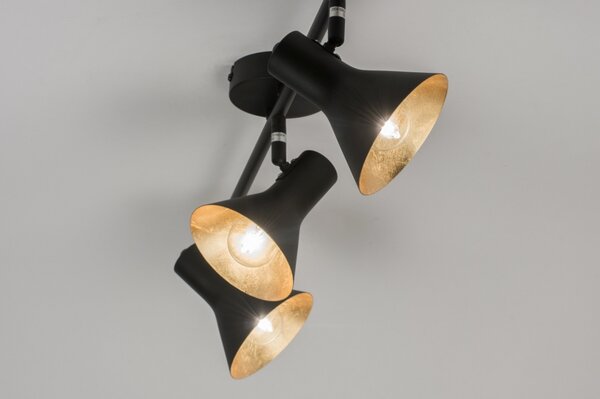 Stropní designové svítidlo do kuchyně Retro 60 Black and Gold III (LMD)