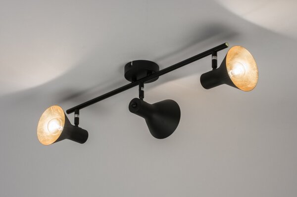 Stropní designové svítidlo do kuchyně Retro 60 Black and Gold III (LMD)