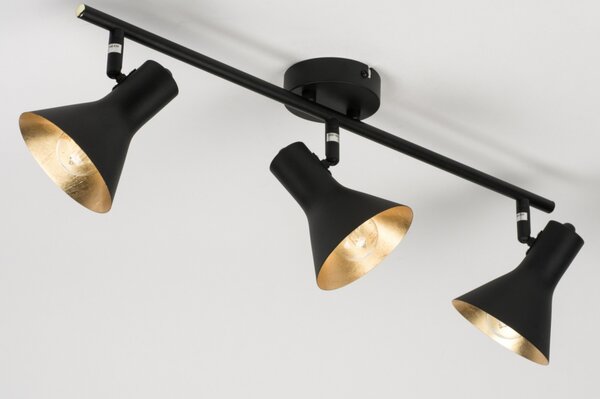 Stropní designové svítidlo do kuchyně Retro 60 Black and Gold III (LMD)