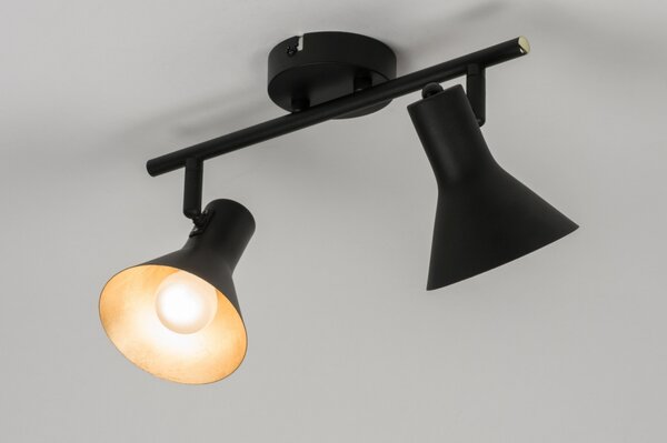 Stropní designové svítidlo do kuchyně Retro 60 Black and Gold II (LMD)