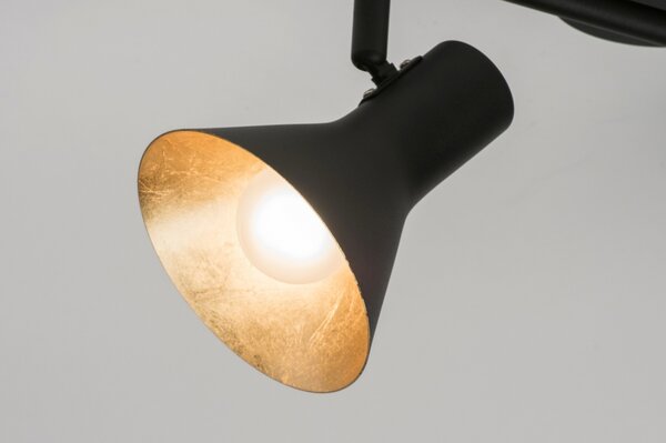 Stropní designové svítidlo do kuchyně Retro 60 Black and Gold II (LMD)