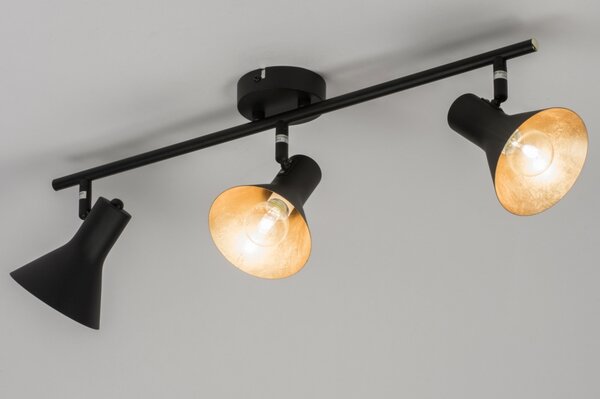Stropní designové svítidlo do kuchyně Retro 60 Black and Gold III (LMD)