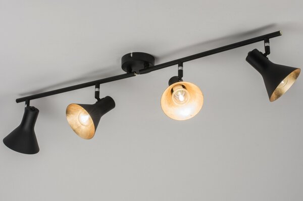 Stropní designové svítidlo do kuchyně Retro 60 Black and Gold IV (LMD)