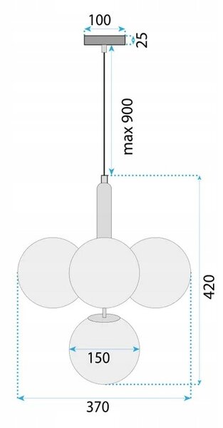 Závěsné svítidlo TOOLIGHT APP1574 5x E27