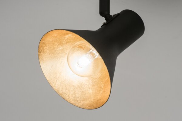 Stropní designové svítidlo do kuchyně Retro 60 Black and Gold IV (LMD)