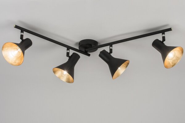 Stropní designové svítidlo do kuchyně Retro 60 Black and Gold IV (LMD)