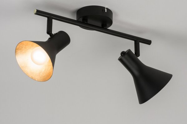 Stropní designové svítidlo do kuchyně Retro 60 Black and Gold II (LMD)