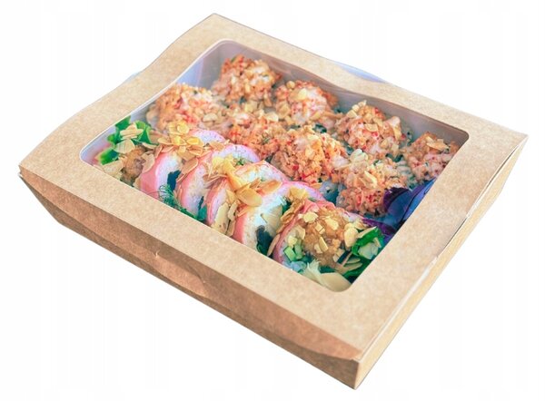 KRABIČKA KRABIČKA NA SUSHI UVOLNĚNÁ Z SUPU S CELULÓZOVÝM OKÉNKEM