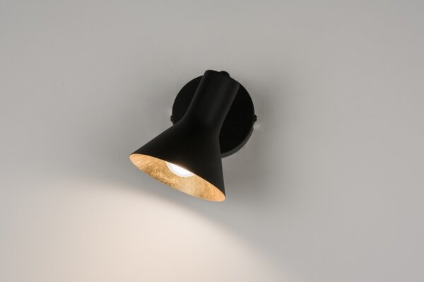 Stropní designové svítidlo Retro 60 Black and Gold (LMD)