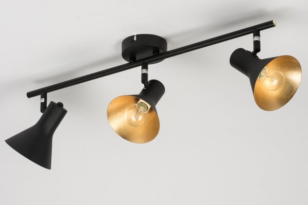 Stropní designové svítidlo do kuchyně Retro 60 Black and Gold III (LMD)