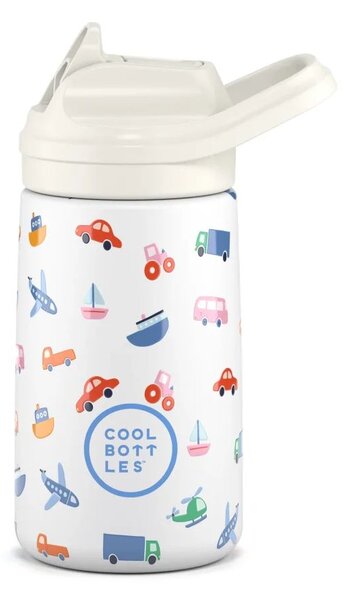 Dětská nerezová termoláhev COOL BOTTLES Kiddie Little Wheels, 350 ml