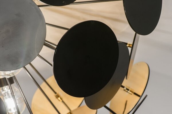 Stropní designové svítidlo do obýváku Toscana Nero and Gold (LMD)