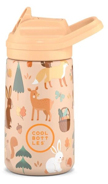 Dětská nerezová termoláhev COOL BOTTLES Kiddie Woodland Buddies, 350 ml