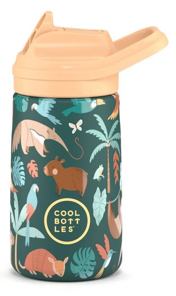 Dětská nerezová termoláhev COOL BOTTLES Kiddie Rainforest Refuge, 350 ml