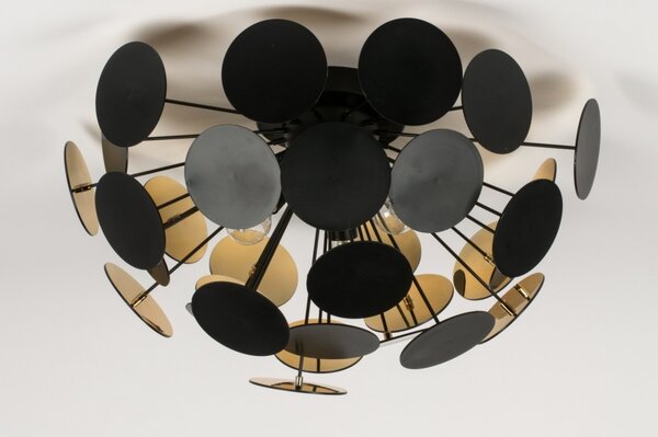 Stropní designové svítidlo do obýváku Toscana Nero and Gold (LMD)