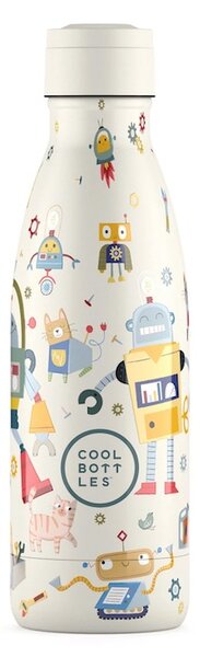 Dětská nerezová termoláhev COOL BOTTLES Kids Messy Robots, 350 ml