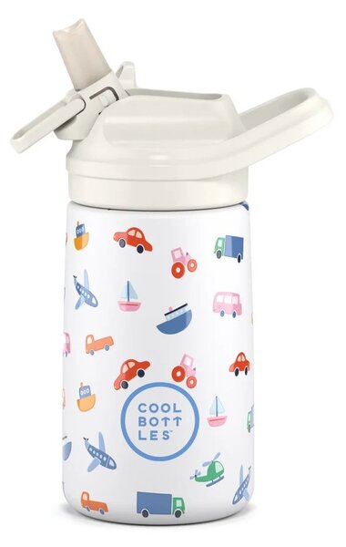 Dětská nerezová termoláhev COOL BOTTLES Kiddie Little Wheels, 350 ml