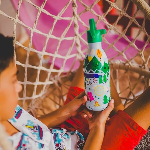 Dětská nerezová termoláhev COOL BOTTLES Kids Outdoor Adventure třívrstvá, 500 ml