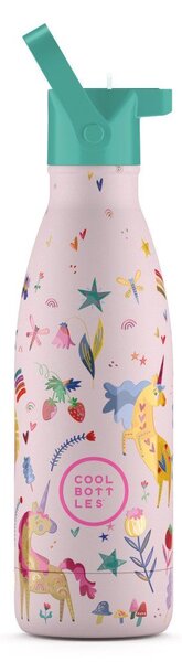 Dětská nerezová termoláhev COOL BOTTLES Kids Funny Unicorns, 350 ml
