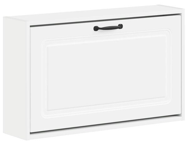 Nástěnný botník UTRECHT 71 x 17 x 43 cm Kompozitní dřevo Bílá