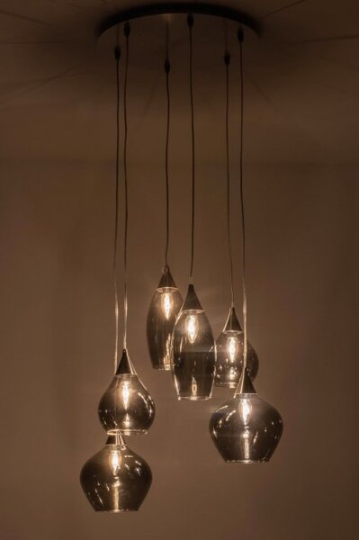 Závěsné designové svítidlo do obýváku Loft Lanterne Champagne Douglass (LMD)