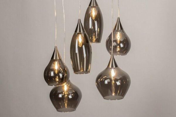 Závěsné designové svítidlo do obýváku Loft Lanterne Champagne Douglass (LMD)