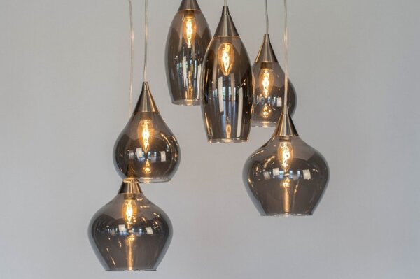 Závěsné designové svítidlo do obýváku Loft Lanterne Champagne Douglass (LMD)