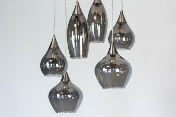 Závěsné designové svítidlo do obýváku Loft Lanterne Champagne Douglass (LMD)