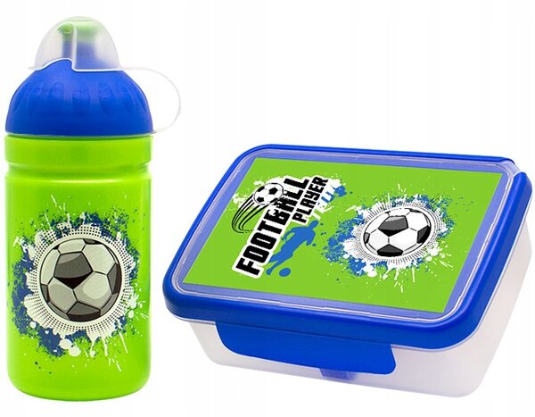 Sada Zdrowy Láhev Na Pití 0,5 + Svačinový Box Football