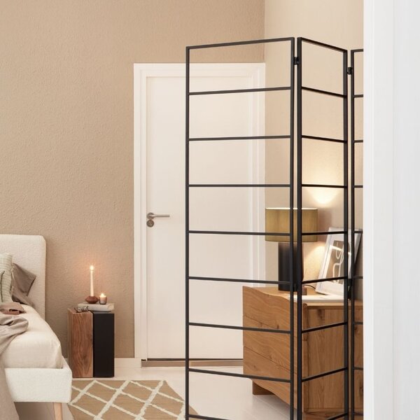Šedá lněná stolní lampa Kave Home Domicina
