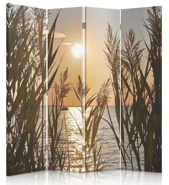 Paraván Západ slunce nad jezerem Rozměry: 145 x 170 cm, Provedení: Klasický paraván