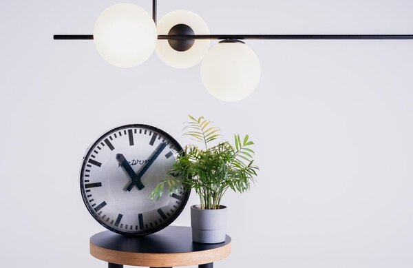 Nordic Design Bílo černé skleněné závěsné světlo Bubbly 150 cm