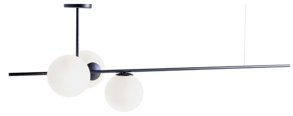 Nordic Design Bílo černé skleněné závěsné světlo Bubbly 150 cm