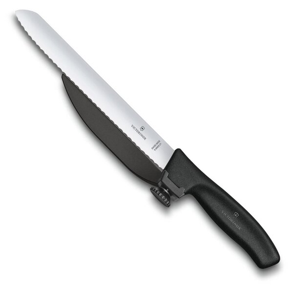 Plátkovací nůž s vlnitým ostřím s vodítkem SWISS CLASSIC 21 cm - Victorinox