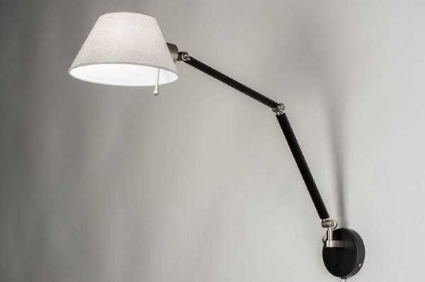 Nástěnné designové svítidlo s ramenem Snap Wall Charlenne Black and Grey (LMD)