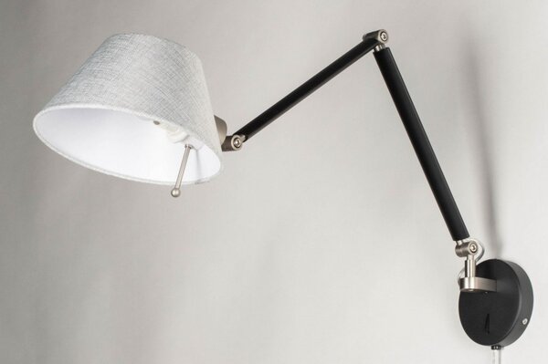 Nástěnné designové svítidlo s ramenem Snap Wall Charlenne Black and Grey (LMD)