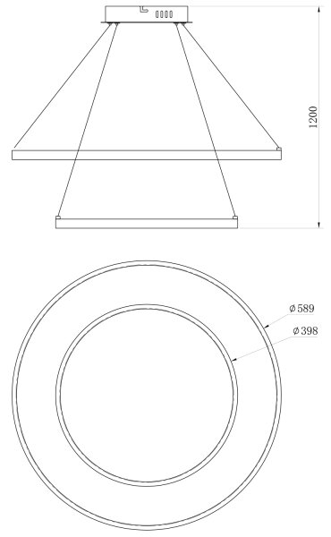ONLI - LED Lustr na lanku NOELIA LED/30W/230V černá