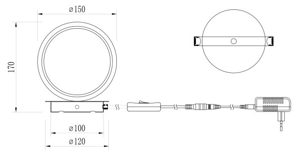 ONLI - LED Stolní lampa NOELIA LED/4W/230V 17 cm černá